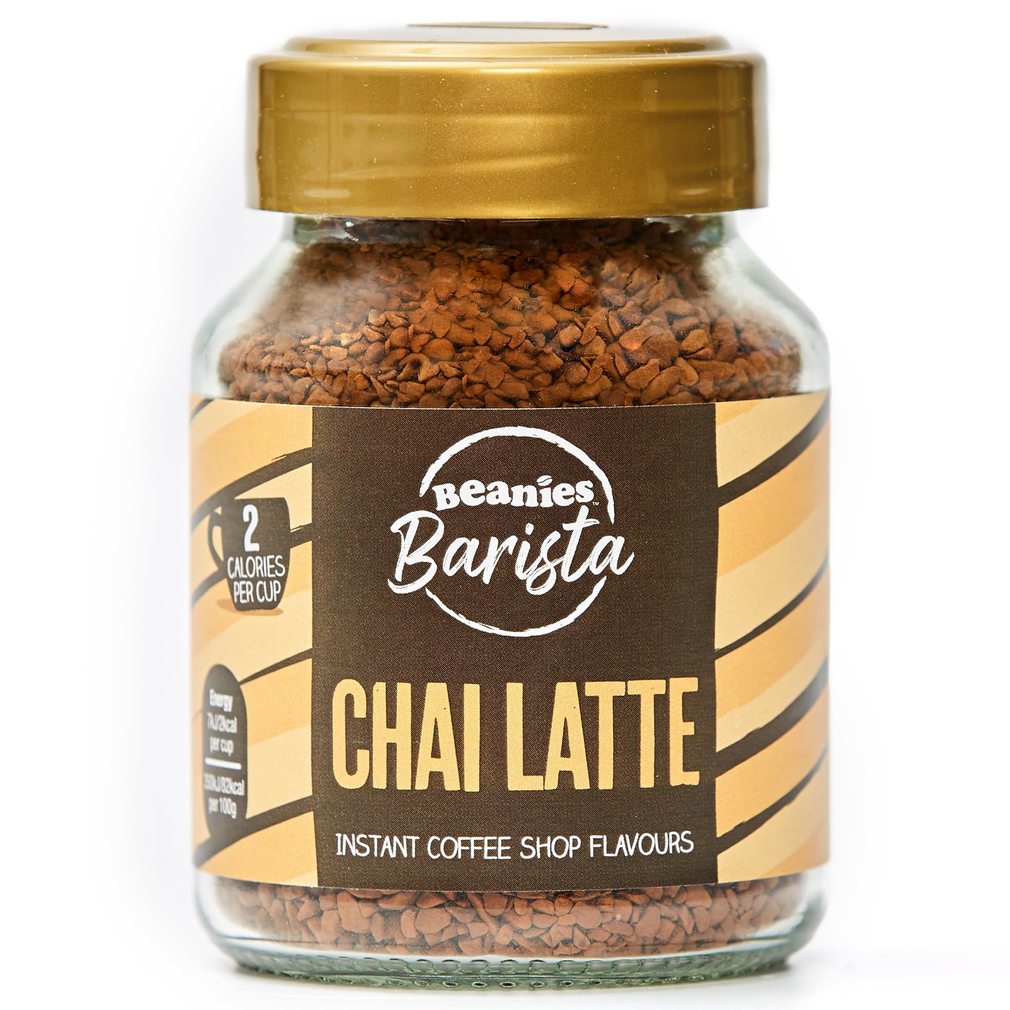 Beanies Barista Instant Coffee Shop Flavors- Low Calorie, Sugar Free, Vegan Flavored Coffee - Instant Coffee Powder Freeze Dried - Gluten, Wheat, Tree Nut & Dairy Free (Chai Latte, Pack of 1)