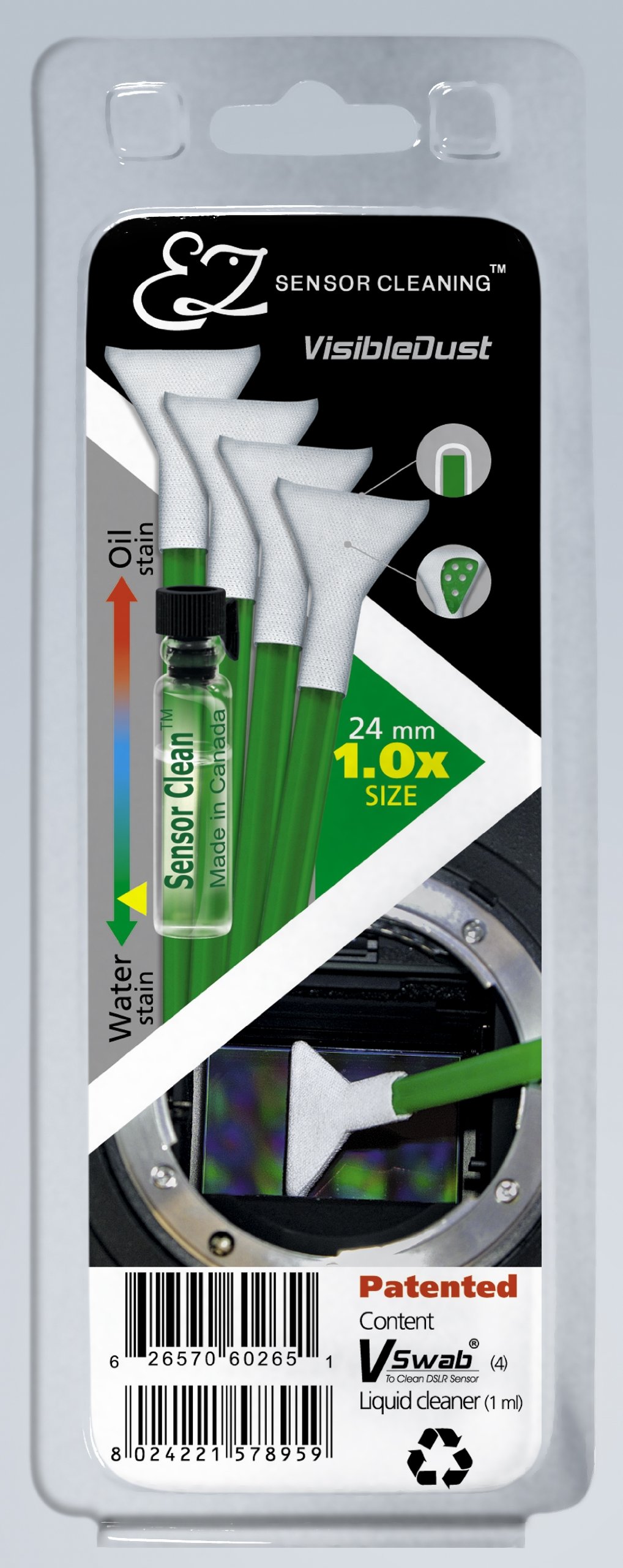 VisibleDust VT 70040 kit per la pulizia Panni umidi/asciutti e liquido per la pulizia dell'apparecchiatura Difficile da raggiungere