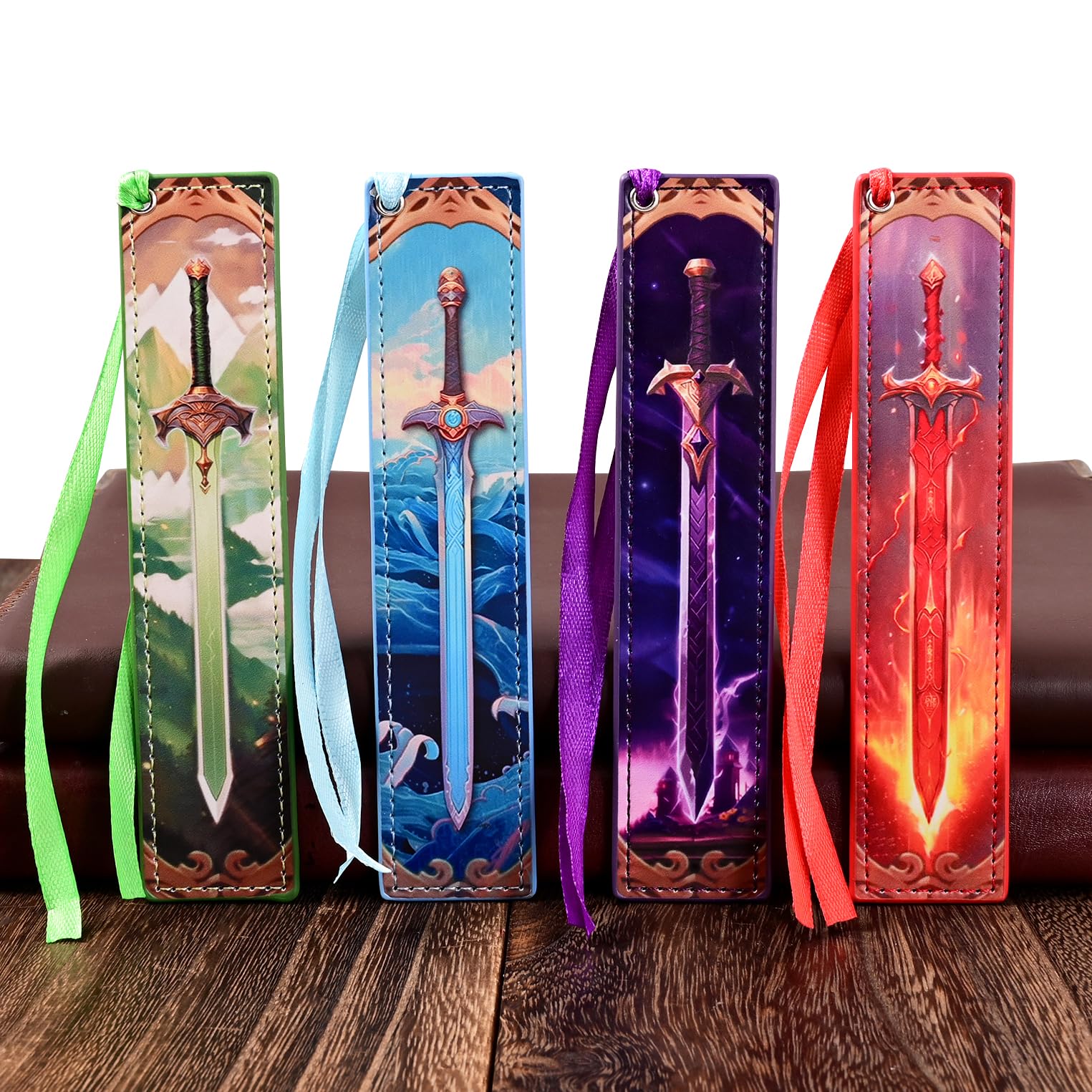 Amazon.com: ZQZYMXQ 4Pcs Leather Sword Bookmarks for Men