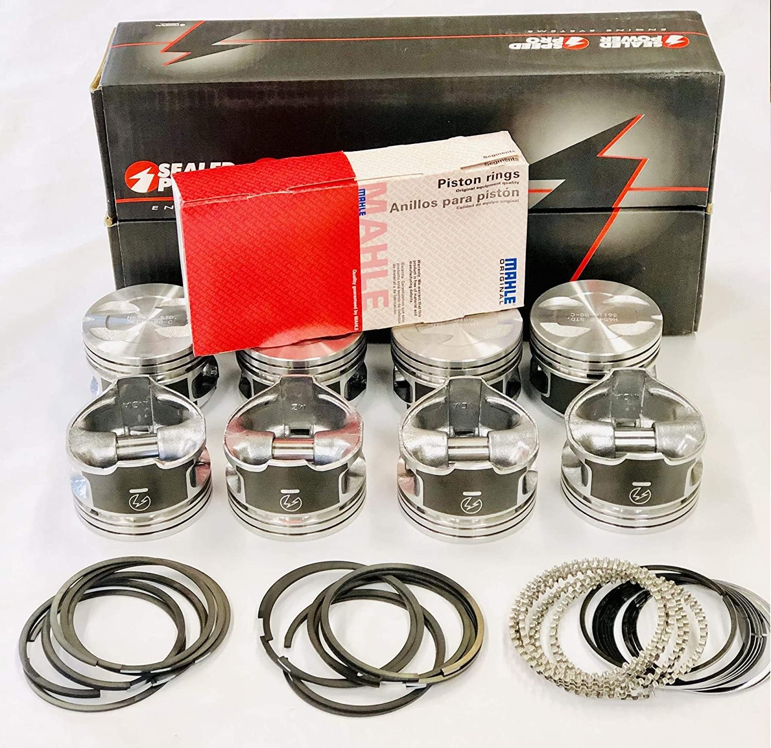 Amazon.com: Hyper eutectic H654CP pistons plus rings compatible 