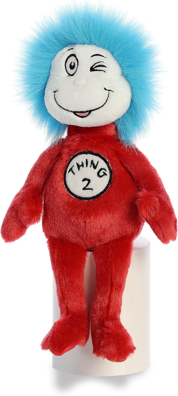Aurora® Whimsical Dr. Seuss™ Thing Two Stuffed Animal - Officially Licensed Plush for Imaginative Play - Perfect for Kids and Adults - Red 12 Inches
