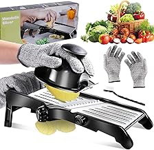 ZNM Kitchen Mandolin, Professional Mandolin, Multifunctional Japanese Mandolin with Adjustable Blades, Vegetable Julienne Cutter for Fruit, Potato, Onion, Tomato