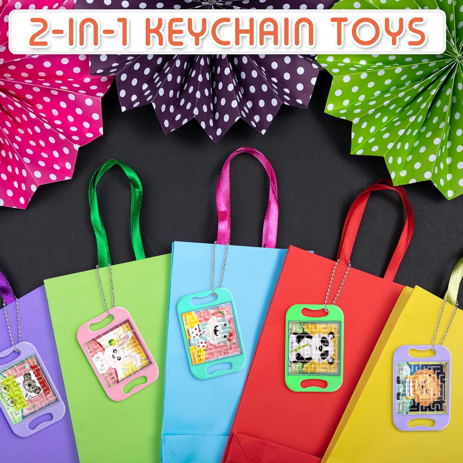 JellyArch 16 Pcs Mini Maze Puzzle Bulk for Kids Hawaii Party Favors Small Maze Cubes Game Educational Handheld Puzzle Travel Games Graduation Classroom Exchange Gift for Student (Animals)