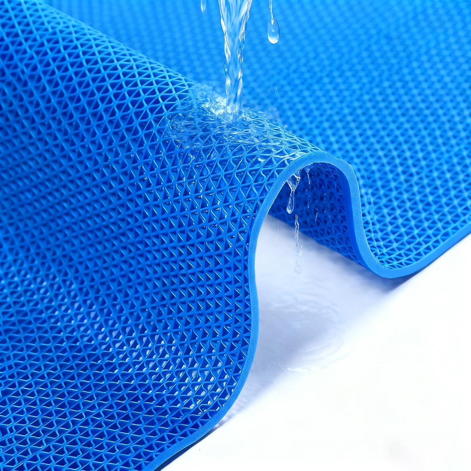 Tappetino antiscivolo in PVC per piscina, bagno e garageCommercial Grade Mesh Floor Mat tagliabile blu (90 x 300 cm) ideale per ristoranti e servizi igienici
