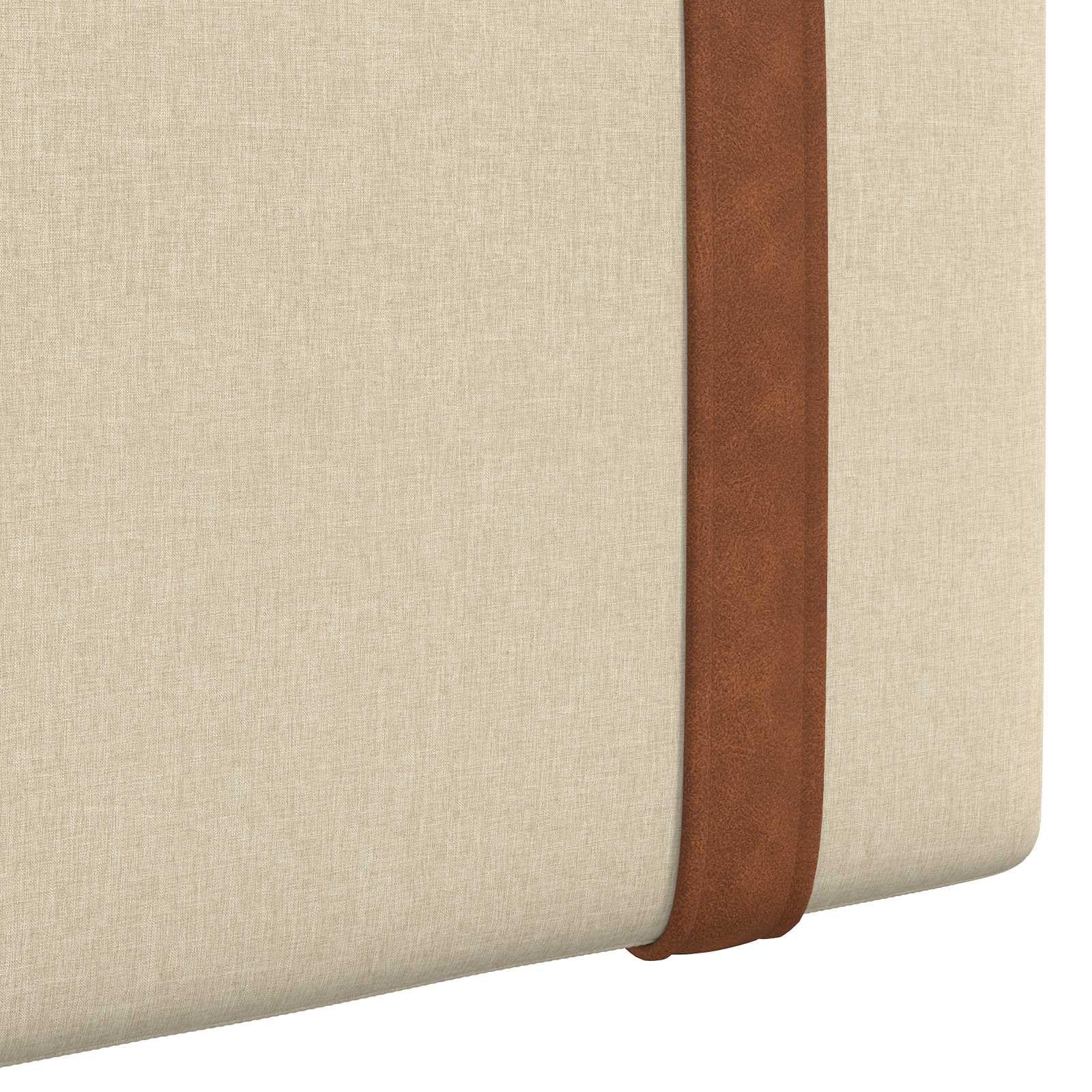 vidaXL Testata appesa Tinta Unita Crema 190 x 55 x 5 cm PU Antico, Testata Letto Moderna Rettangolare, Design da Montare, Accessorio Semplice e Funzionale per la Camera