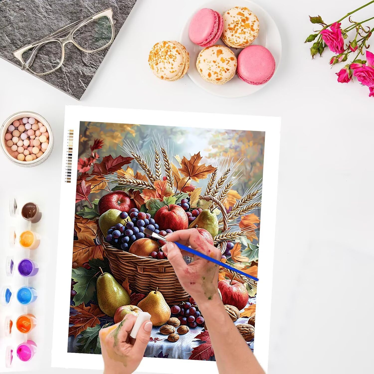 WEISHIWE Dipingere con i Numeri Adulti Frutta, 60x80cm s-901