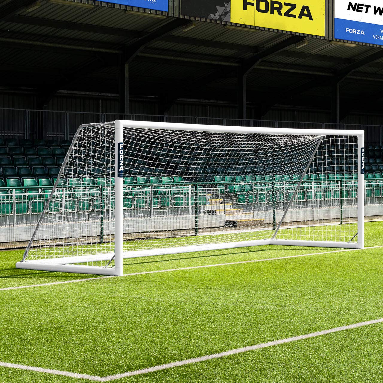 FORZA Alu110 Goal Replacement Net | Heavy Duty, Weatherproof, 5mm Braided HDPE Football Goal Net - For Box, Freestanding & Socketed Goals [Single or Pair] (Freestanding - Single, 21ft x 7ft)