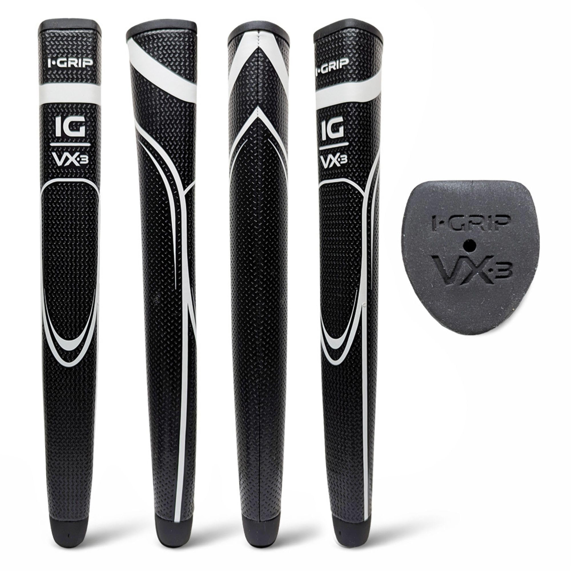 iGrip VX3 Pistol Putter Grip LARGE Black Soft Feel Non-Slip Texture +FREE Tape
