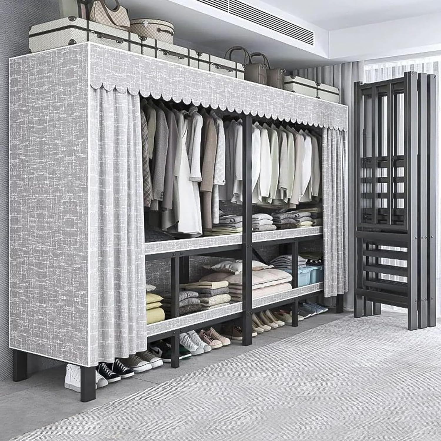 Heavy-Duty Portable Wardrobe Closet with Cover Jamaica Ubuy