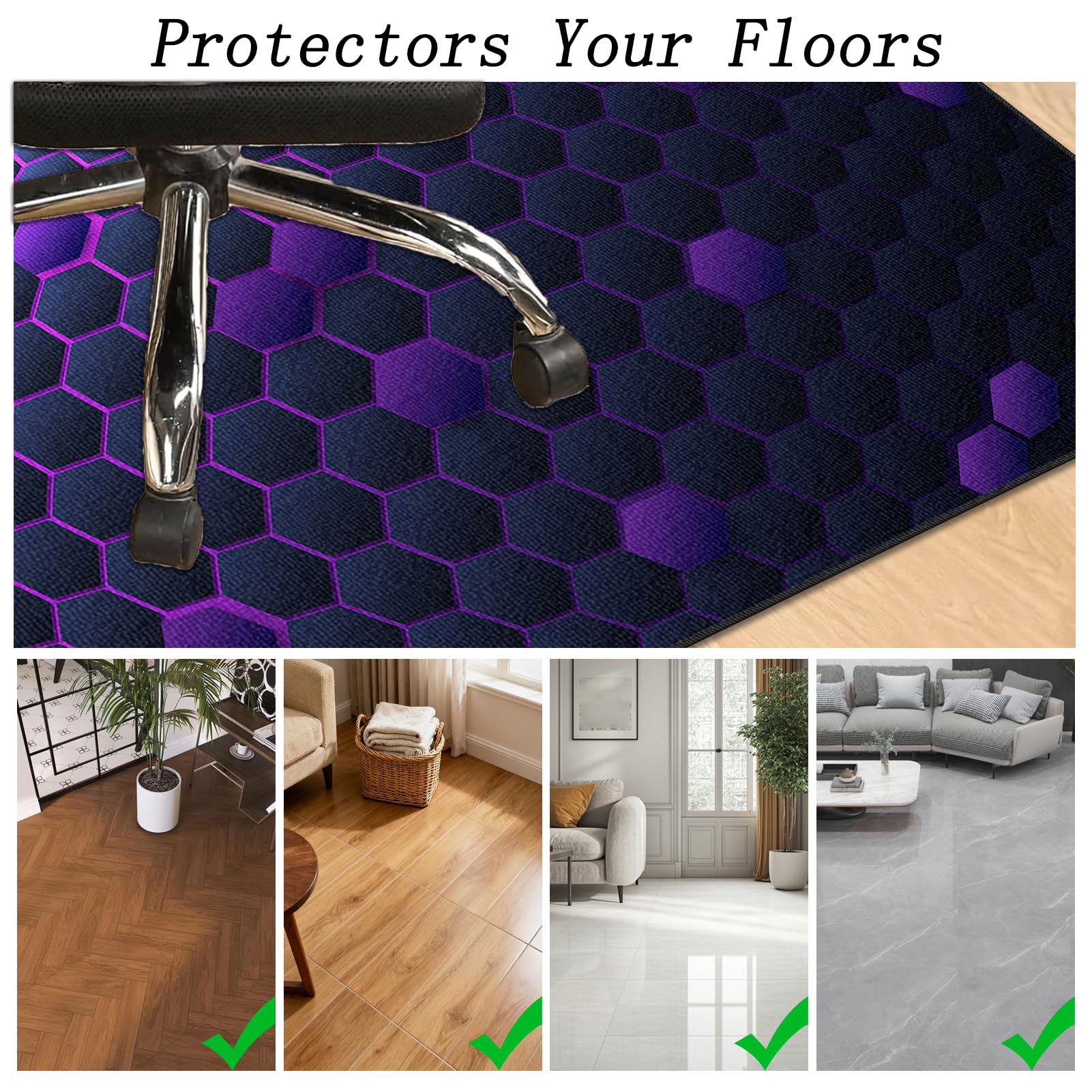 Alfombra Grande Salon Pelo Corto 3D Gaming Floor Carpet 80 x 100 cm
