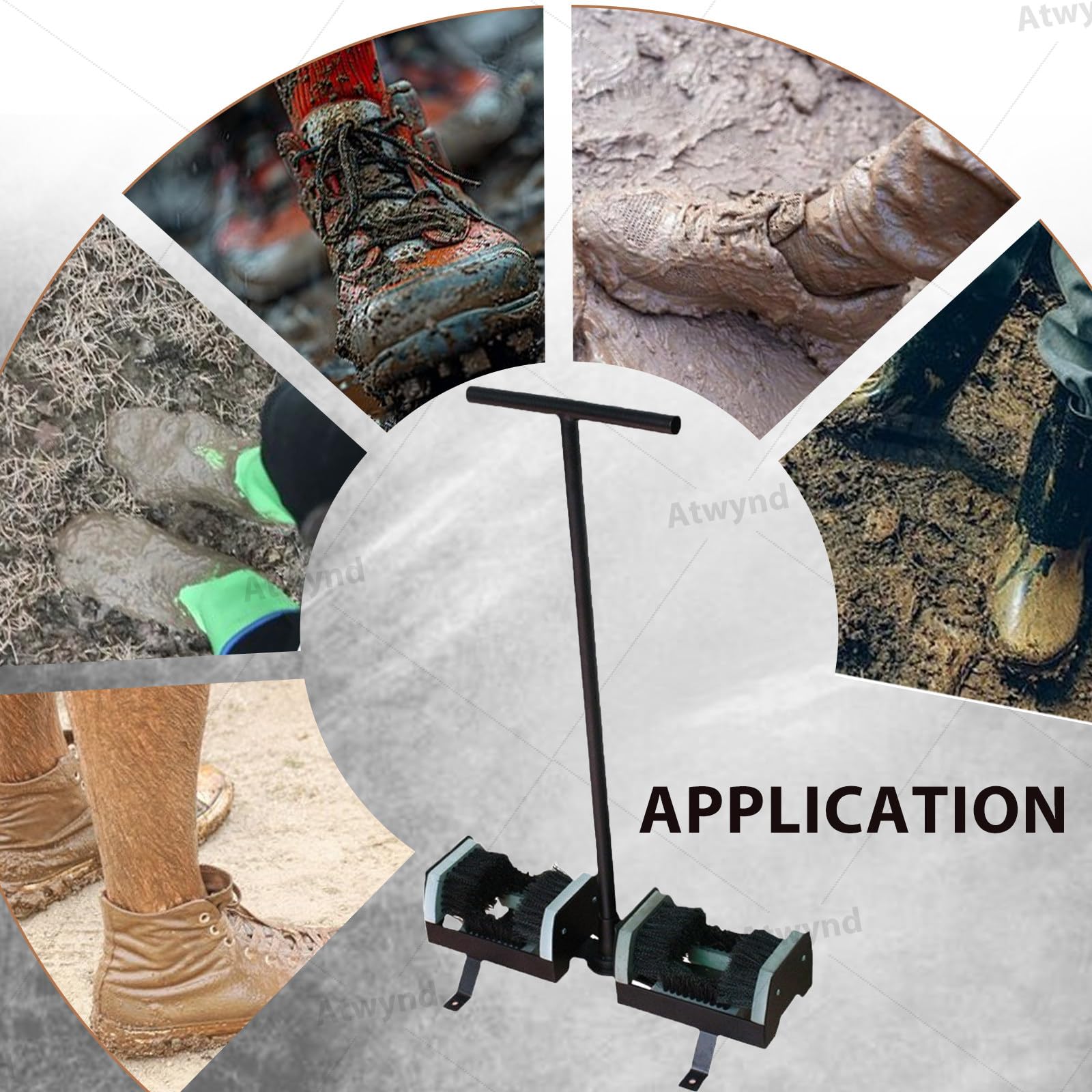 Raspador de Barro de Doble Cara para Calzado, Herramienta Universal de Limpieza, para Limpiar Zapatos y Botas en Exteriores, Elimina Barro y Suciedad de Calzado, Zapatillas Deportivas