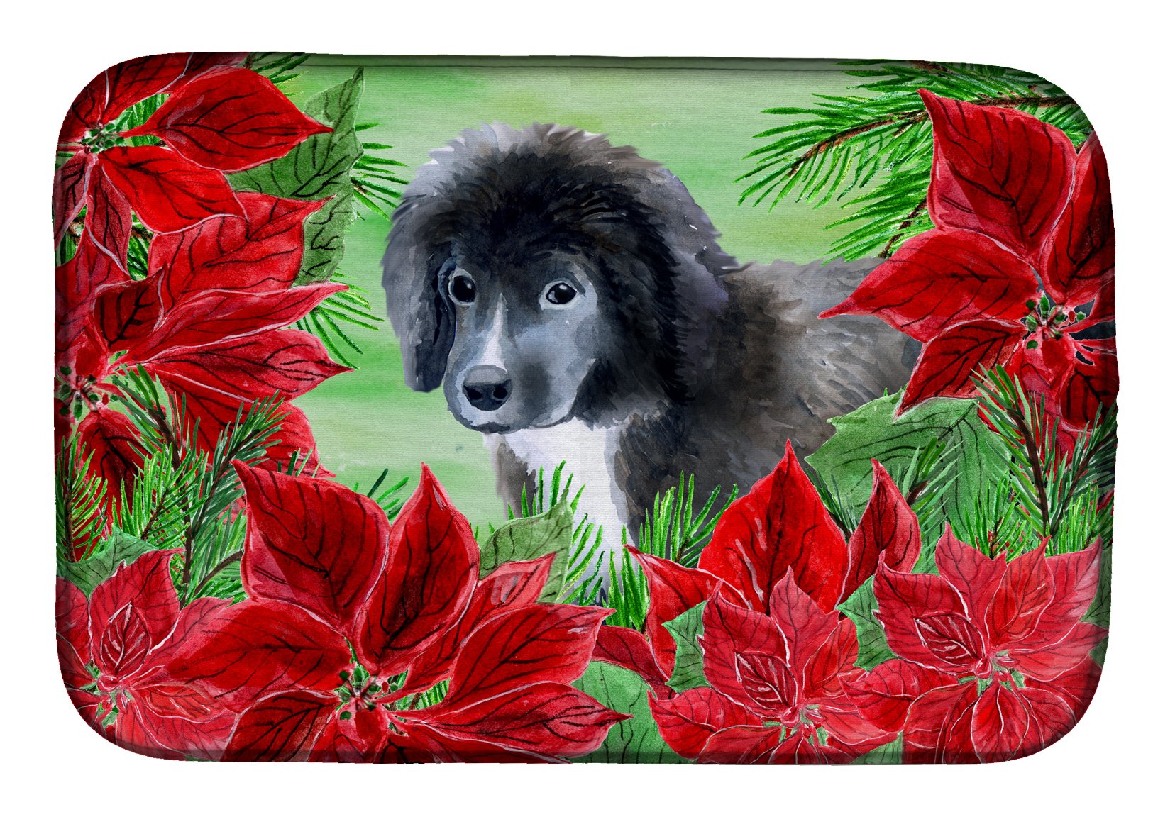 Tapis de séchage pour vaisselle de Noël et décoration de table de cuisine festive