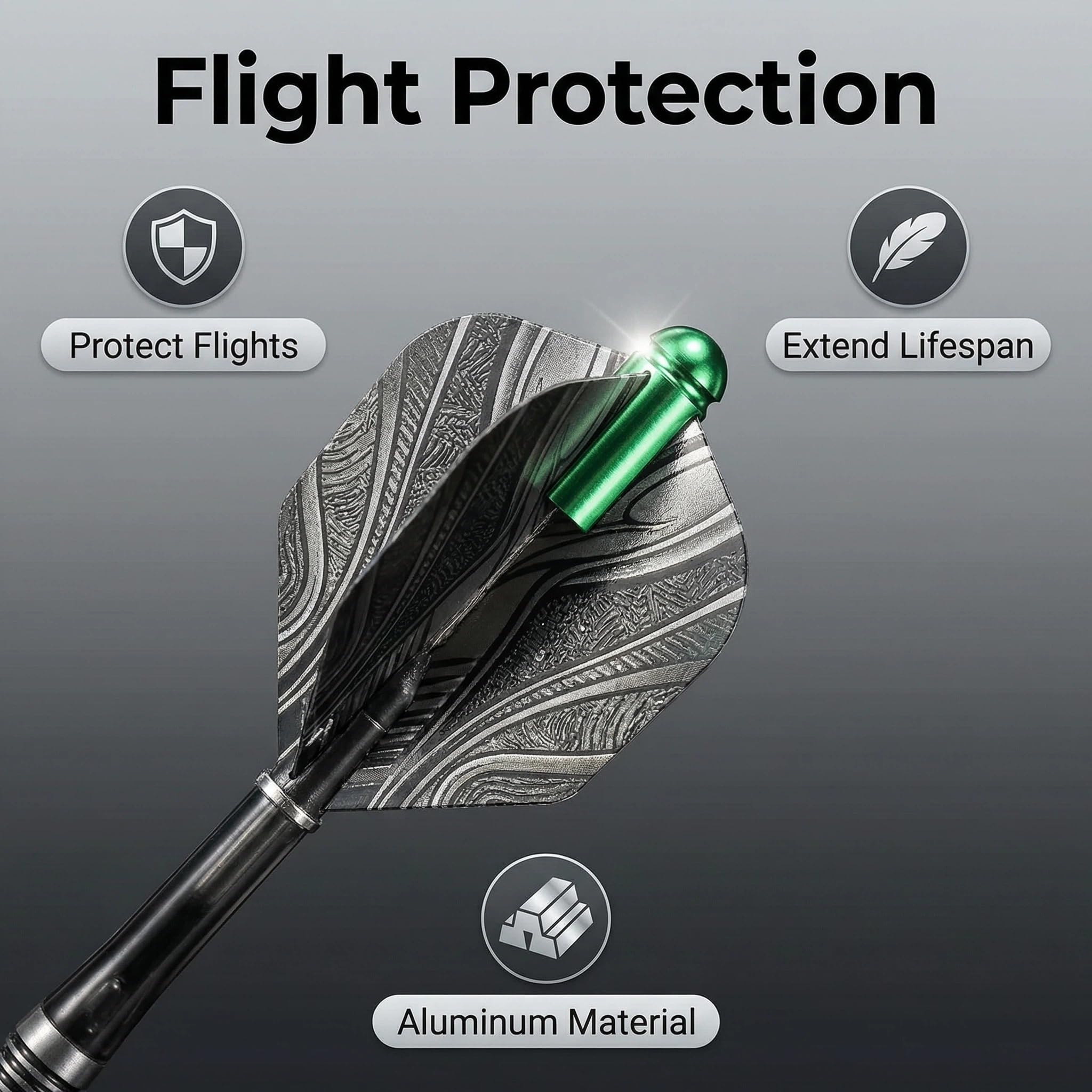 Sariputa Lot de 21 protections de fléchettes en aluminium - Protection légère - Fixé à 90 ° - Multicolore - 4