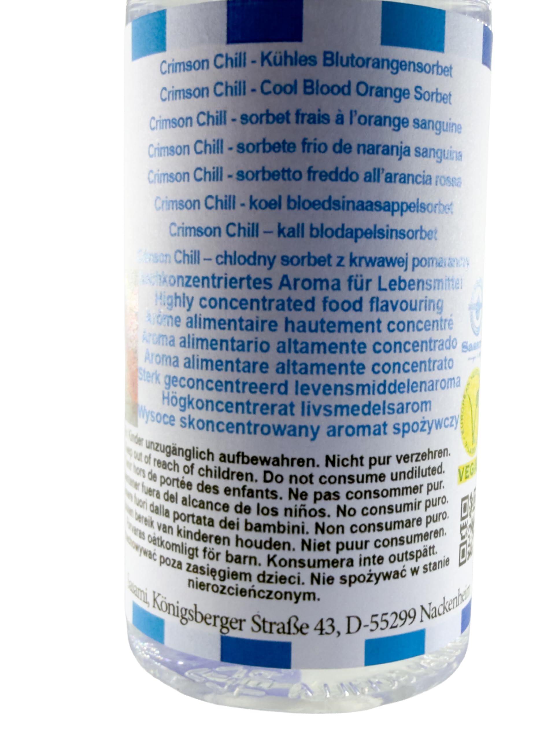 Crimson Chill - sorbetto freddo all’arancia rossa aroma concentrato - vegano - Sasami - 100ml
