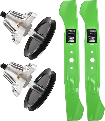 8TEN Kit de cuchillas de elevación alta para MTD Cub Cadet Troy Bilt 46 pulgadas cubierta LT2000 LT2500 LTX1046 Caballo XP TB2246