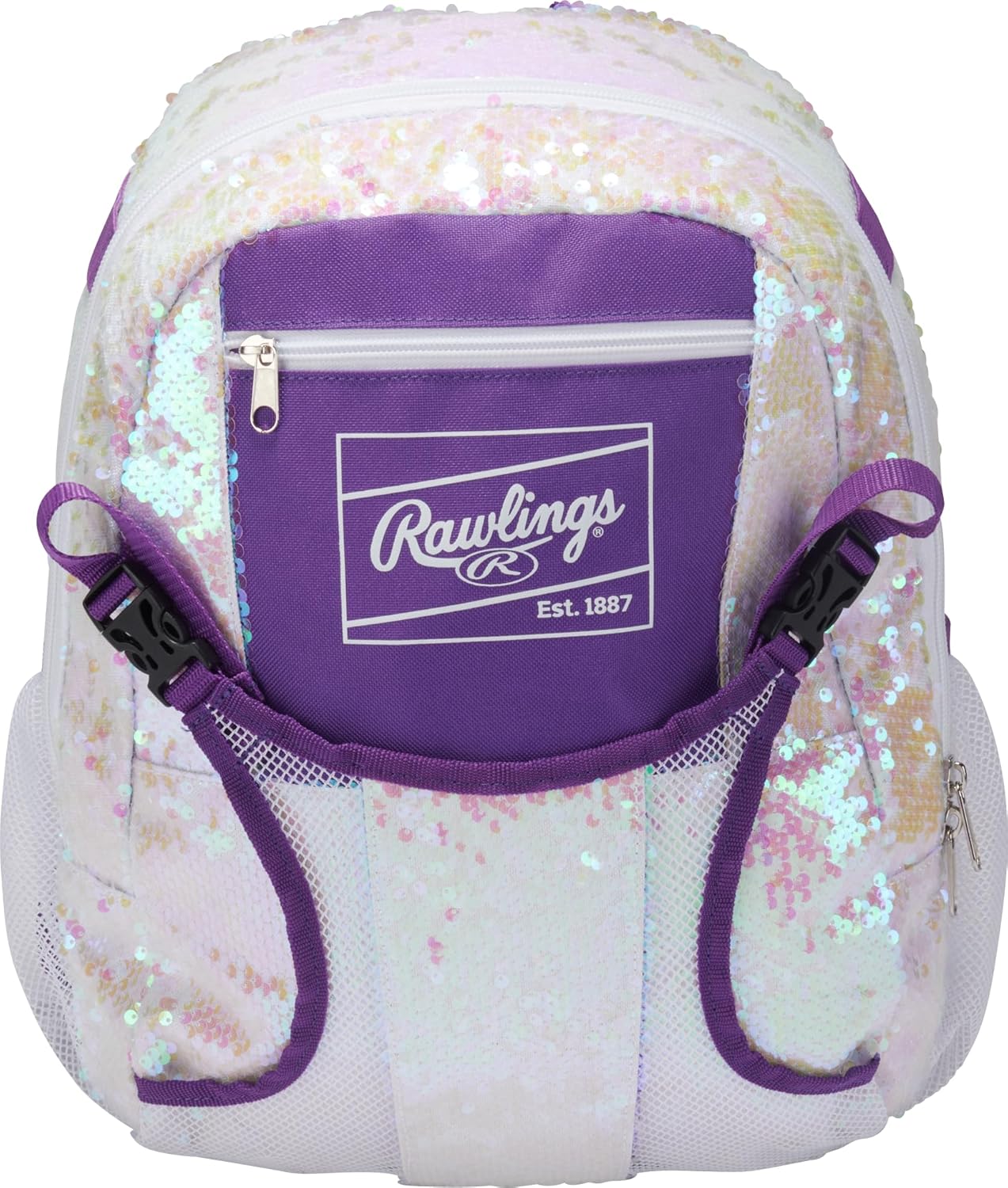 Rawlings | REMIX Backpack Equipment Bag | T-Ball & Youth Softball | White/Purple