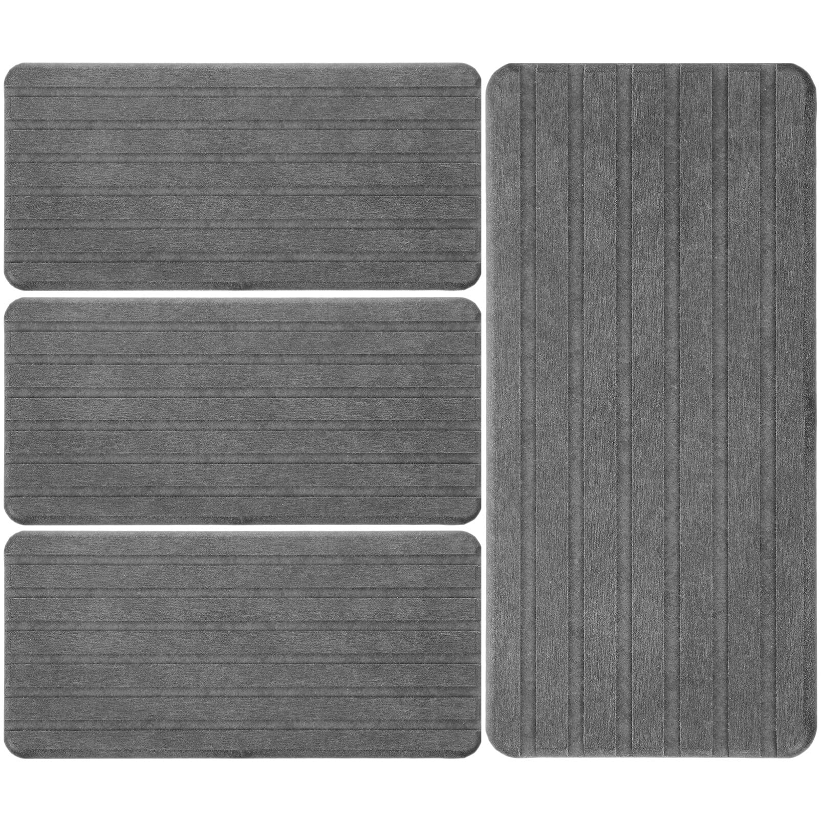 UPKOCH 4pièces Tapis Absorbant Diatomite pour sous Salle De Bain Tapis Absorbant pour Boissons Et Vaisselle pour Séchage Rapide