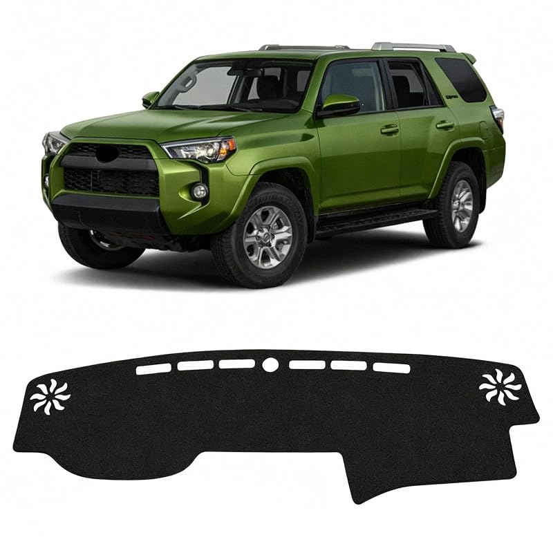 Capa para Painel KUST para Toyota 4Runner 2010–2024, Antiderrapante, Dobrável, Preta