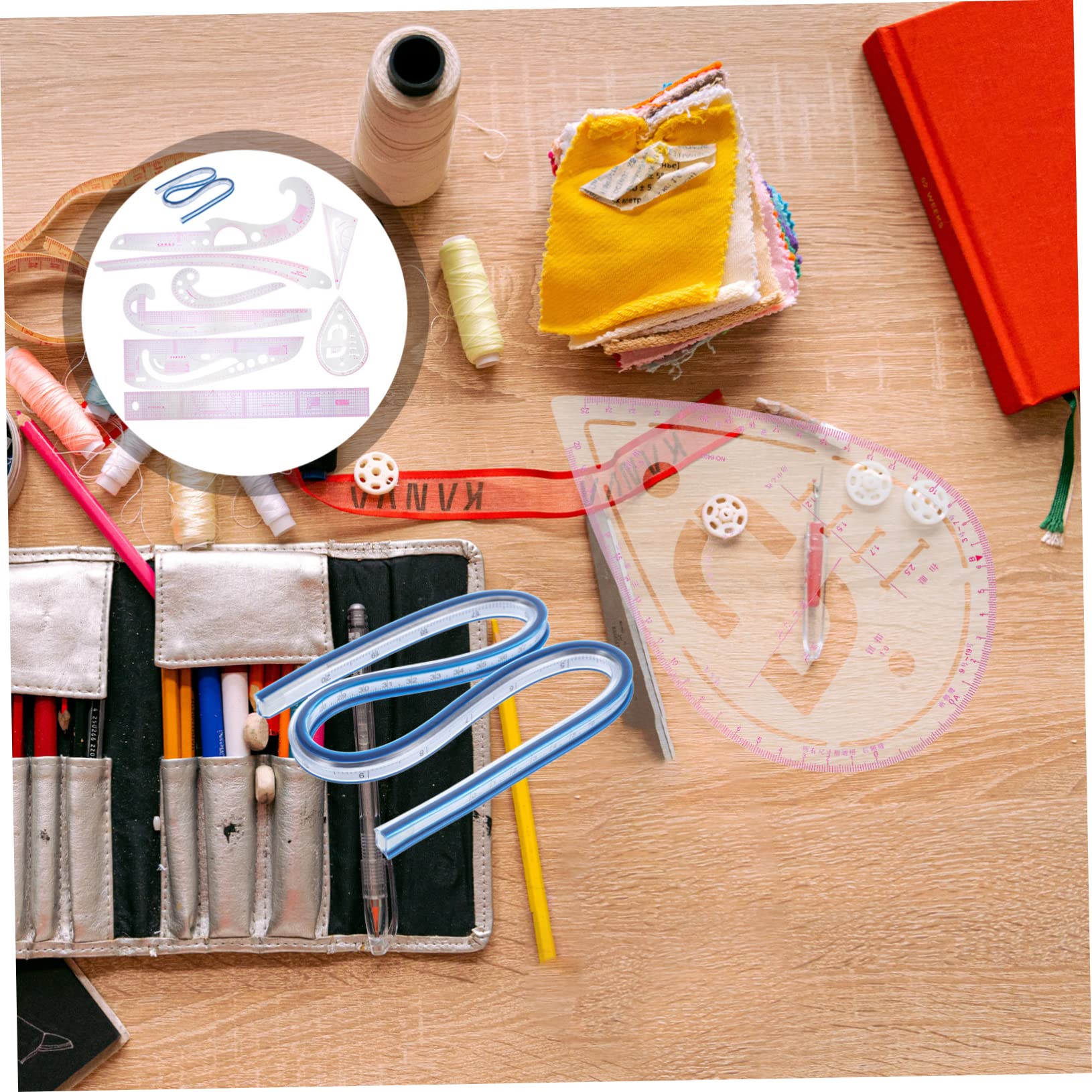 Juego de Reglas de Costura Profesional Pvc, 1 Set, para Patrones