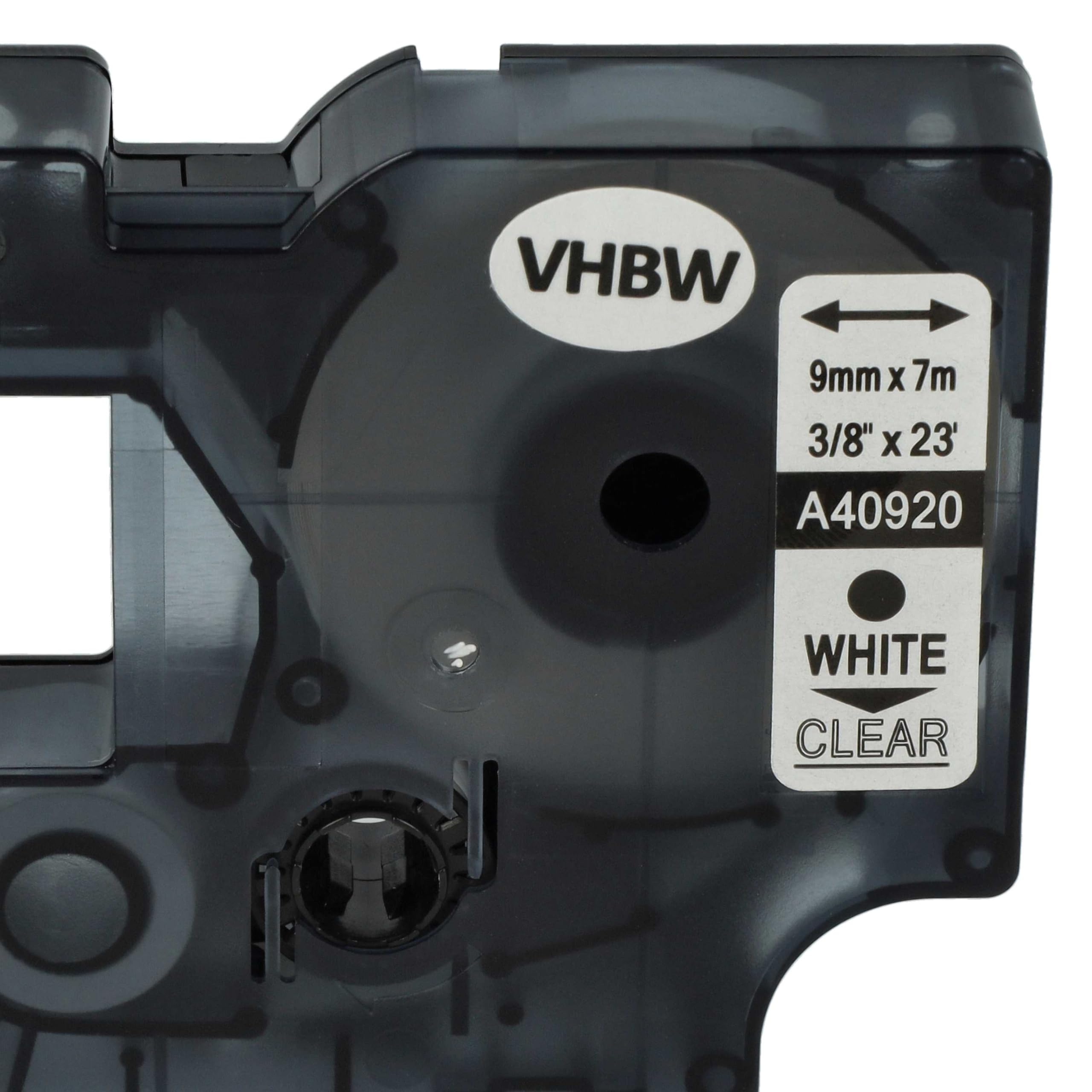 Vhbw Beschriftungsband Passend Für Dymo 5000, 2000, 5500, Schriftfarbe: Schwarz | Bandfarbe