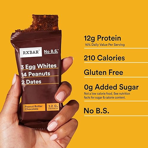 Miniatura 8 de RXBAR Barras de proteínas 042oz de proteína aperitivos sin gluten chocolate con mantequilla de maní 915 onzas 5 barras