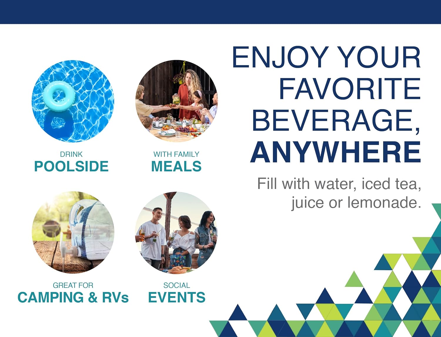 Arrow Home Products Ultra Slimline Drink Dispenser for Fridge, 1.25 Gallon - Plastic Beverage Dispenser with Spigot for Easy Dispensing - BPA Free Clear Plastic - Convenient Handle, Easy-Pour Spout - Image 4