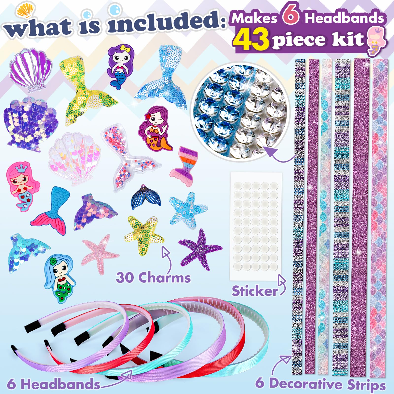72-teiliges Meerjungfrauen Mitgebsel Set - Gastgeschenke Für Kindergeburtstag