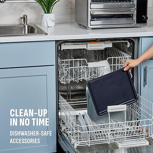 Miniatura 6 de PowerXL SmartSynx - Horno freidora de aire de doble puerta, cocina diferentes alimentos al mismo tiempo, 10 funciones de cocción incluyendo hornear,