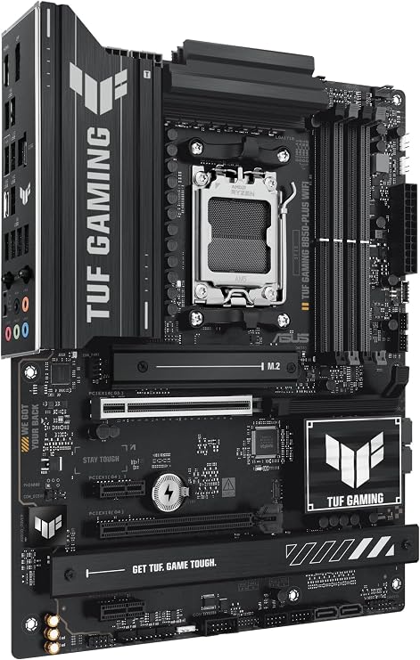 MICRO CENTER 3-in-1 Combo: KINGCOOL Iron Wind 120 120mm ARGB CPU Coolor White, AMD Ryzen 7 7800X3D CPU Processor, ASUS TUF Gaming B850-PLUS WiFi Motherboard