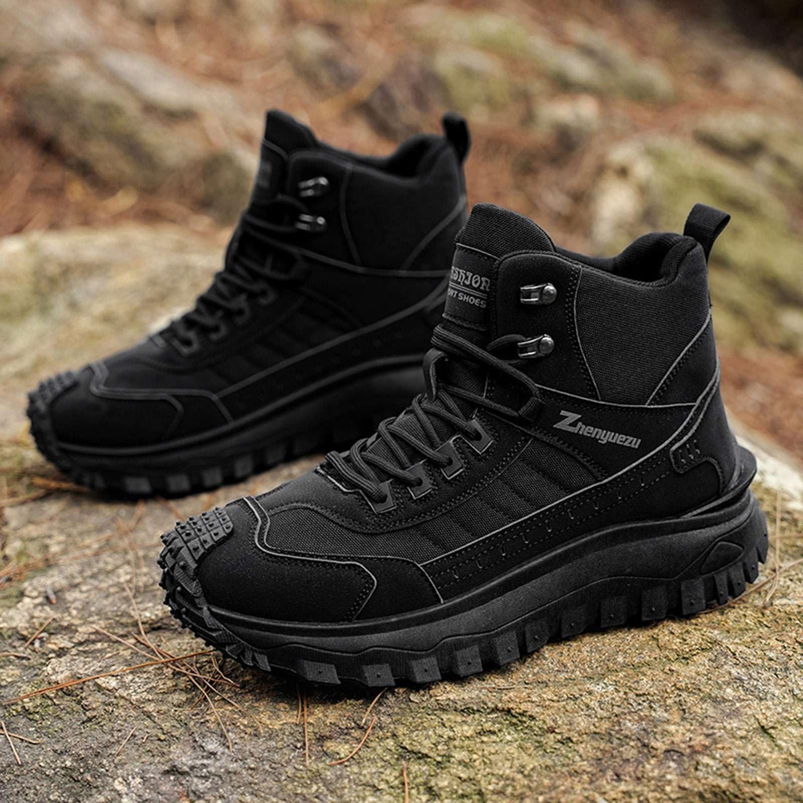 Taktische Stiefel Herren Winterstiefel Tactical Boots Trekking Outdoor Stil Military Springerstiefel Robuste Gefüttert Schaft Männer Einsatzstiefel Combat Boots Arbeits Wanderschuhe