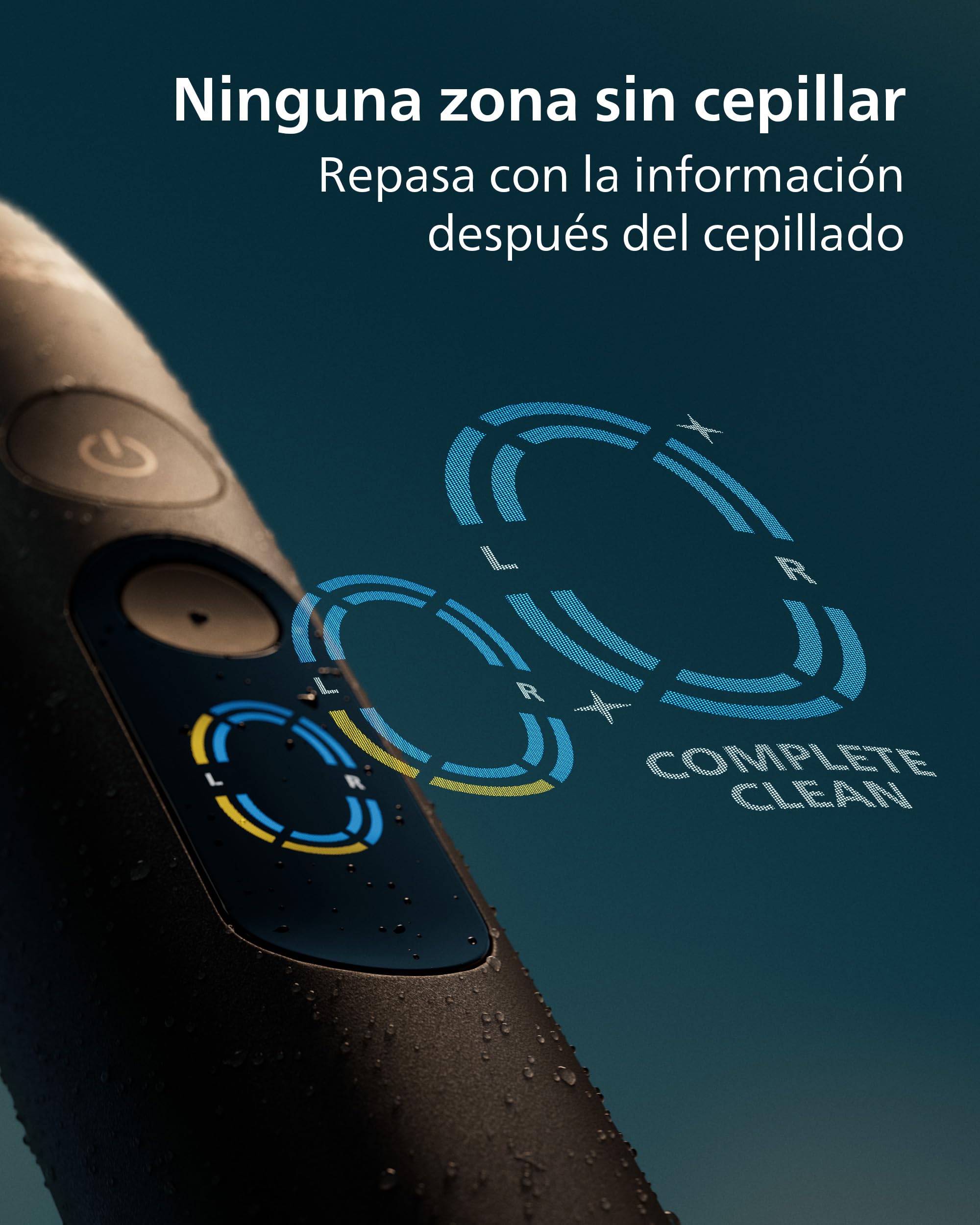 Philips Sonicare Next-Generation DiamondClean 9900 Prestige Cepillo de dientes eléctrico - con SenseIQ, Smart Coverage Feedback, Smart Pressure Feedback y 24 ajustes, negro cuarzo, HX9813/92