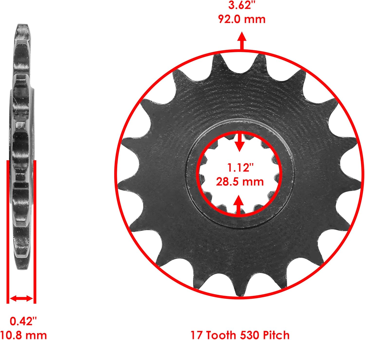 Caltric O-Ring Drive Chain and Sprockets Kit Compatible With Yamaha FJ1200 1986-1993