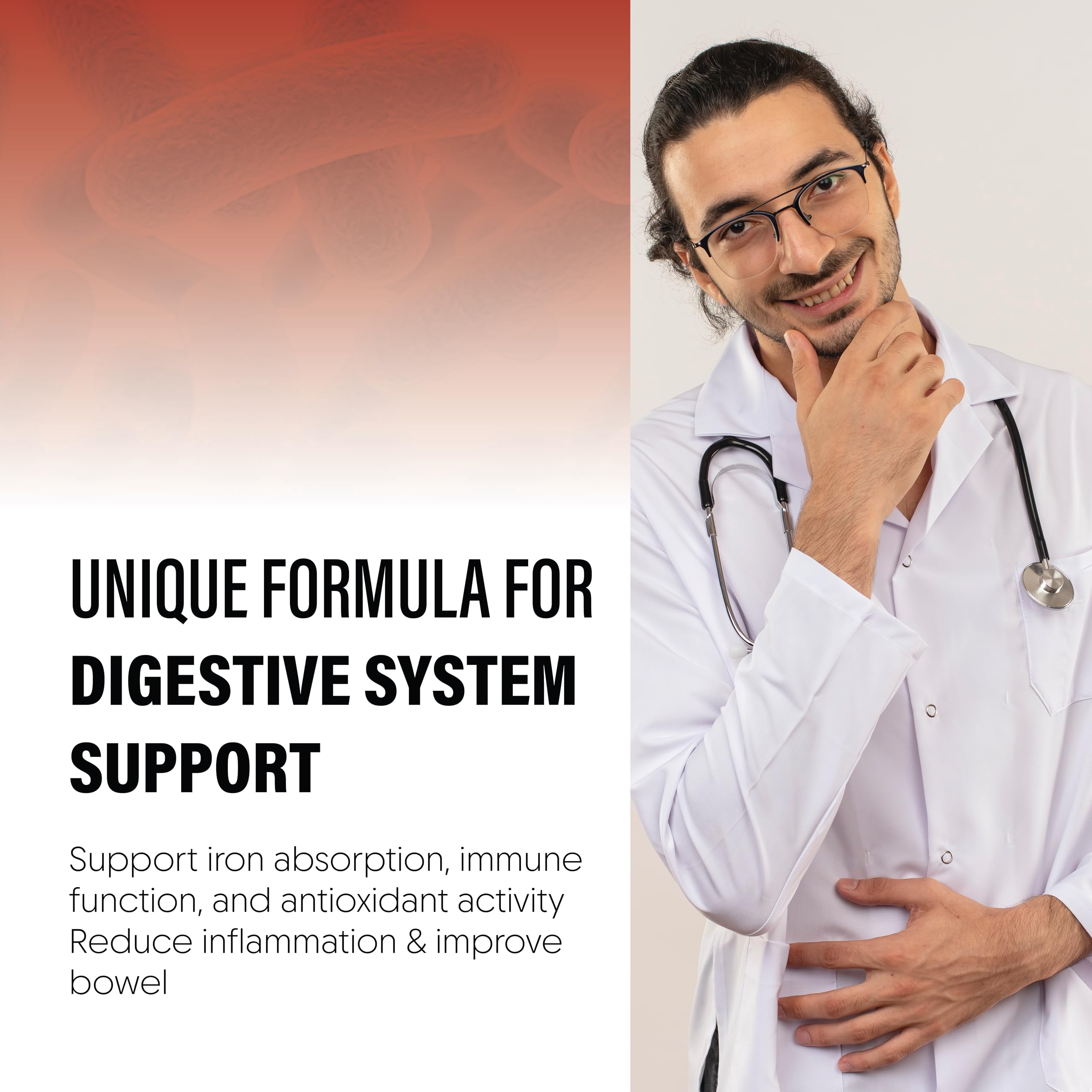 lactoferrin with Probiotics 5 Billion CFU For Men & Women immune system Regulates iron metabolism Digestion Immunity Support 60 Veg Capsules — Amazon image 7