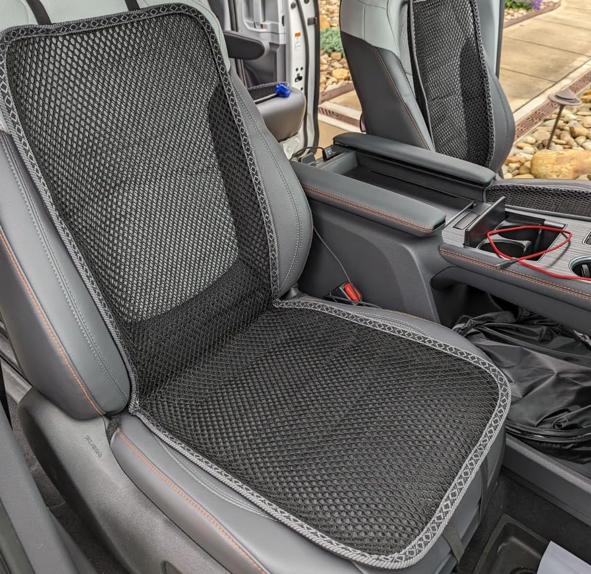 BKICKI Car Seat Cushion, Cool Double Breathable 3D Air Mesh Seat Pad