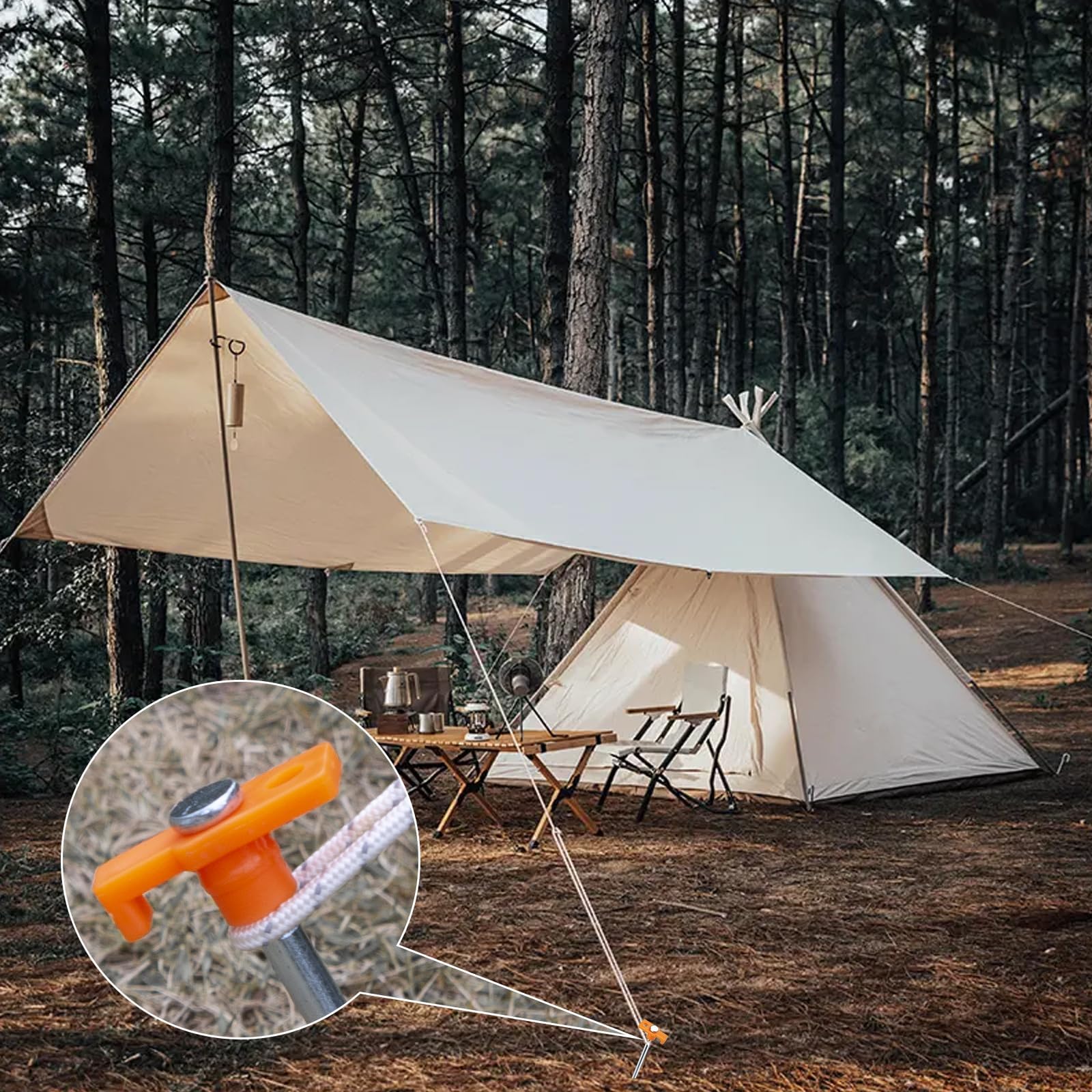 Zeltheringe,10 PCS Heavy Duty Zeltheringe aus Stahl Sturmsichere Erdnägel für Camping Zelt und Outdoor Ideal für harte Böden wie Wald und Wiese Campingzubehör Sport & Freizeit