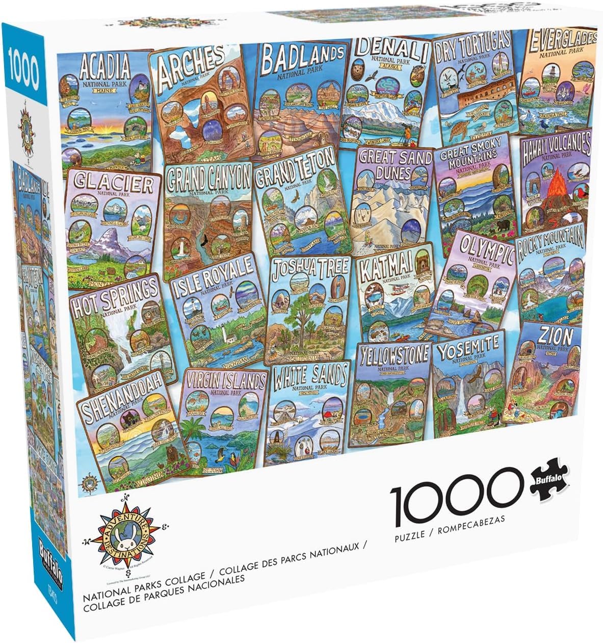 Buffalo Games National Parks Collage 1000-Piece Puzzle - Finished Size 26.75x19.75 Inches - View #4