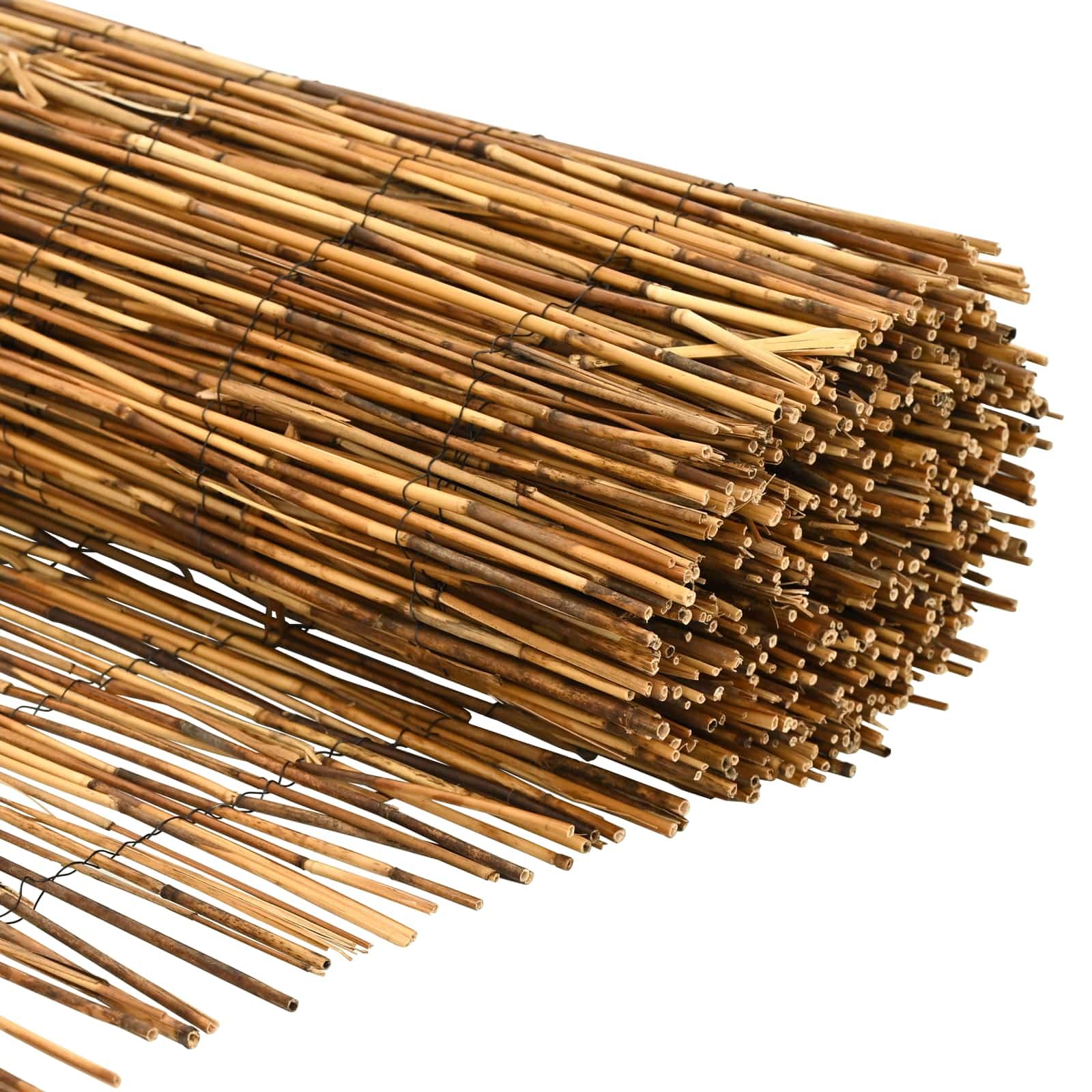 Recinzione in canna da giardino, in carbonio, 300 x 100 cm | Recinzione in canna naturale come protezione della privacy per balconi, terrazze e giardini. Legato con filo metallico.