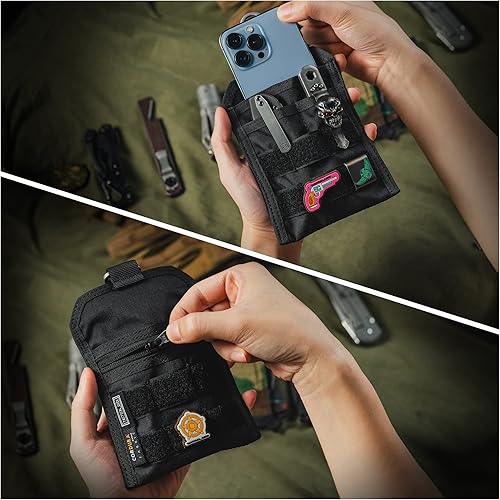 Miniatura 7 de TACTICAL GEEK EXT3 - Bolsa EDC ligera, bolsillo organizador ligero, bolsa de nailon portátil con bolsillo independiente para herramientas multiusos