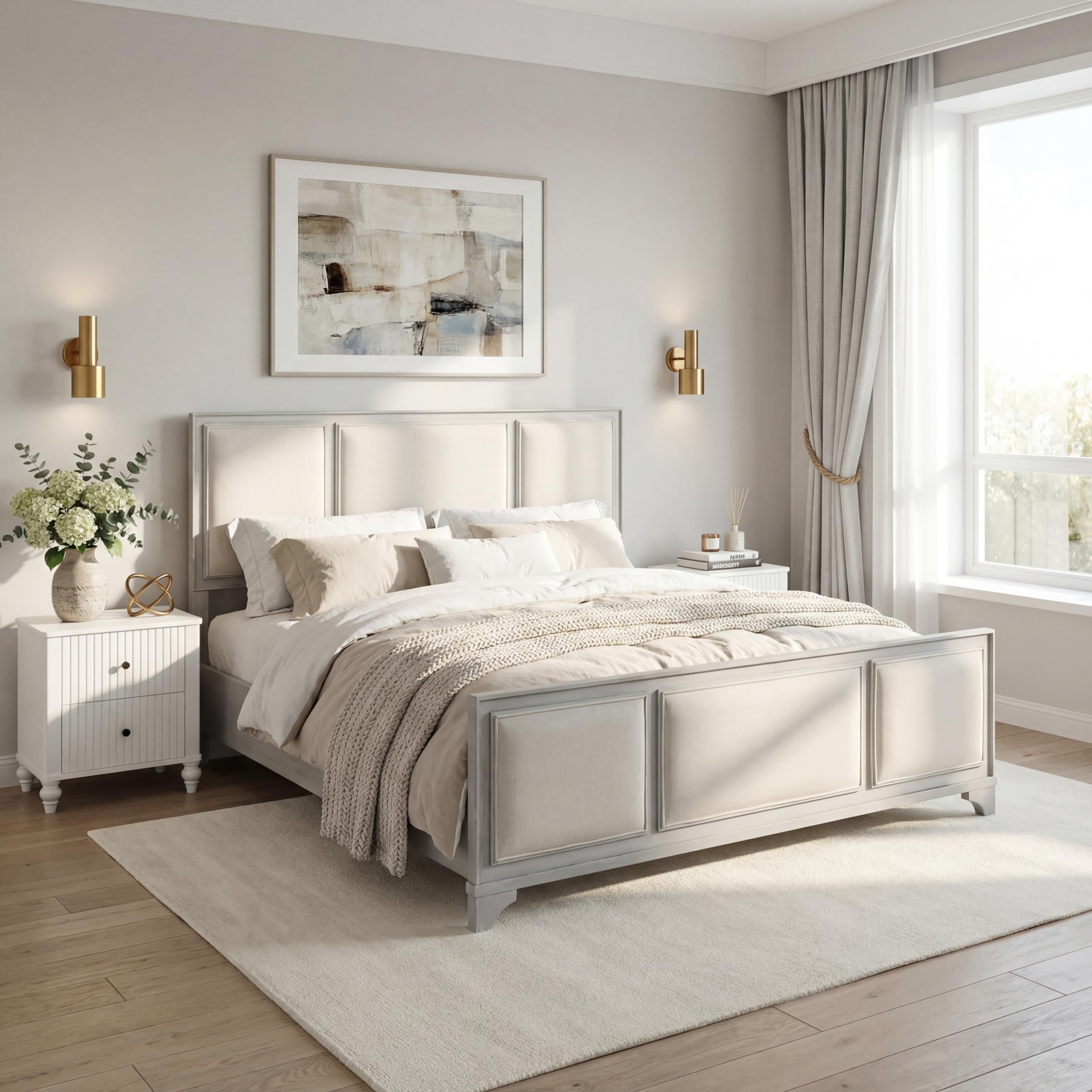Upholstered vs Wood Bed Frame: Which Is Right for You? (2026) 1 ChristopherKnightHome Christopher Knight Home Queen Size Upholstered Bed Frame w - product photo