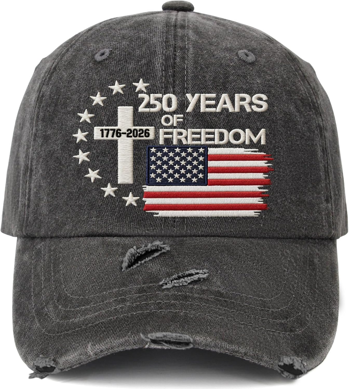US 250th Anniversary Hat, Patriotic Embroidered Cap, 1776-2026 Freedom Celebration, 250 Years American History Gift Patriots