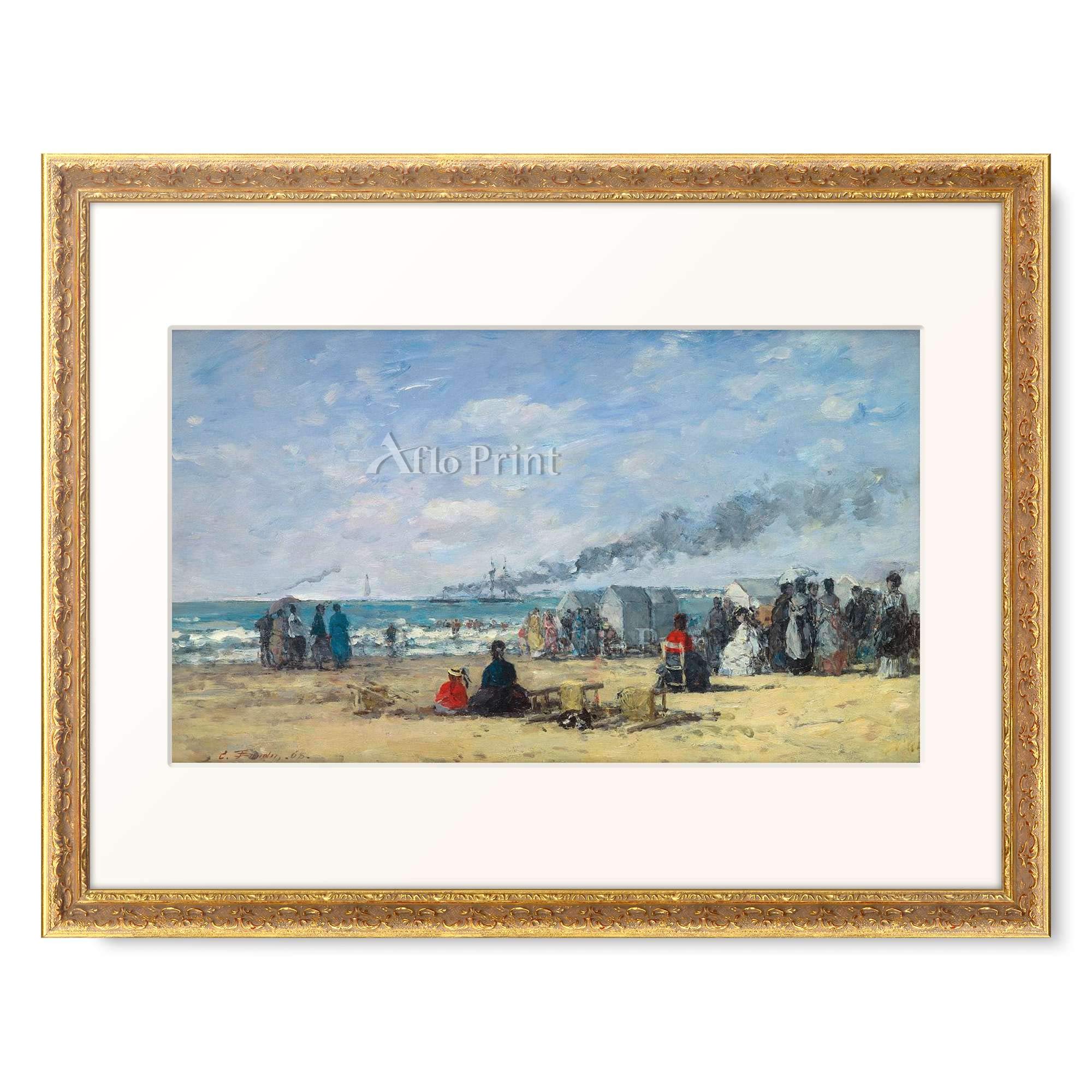 Amazon.co.jp: ウジェーヌ・ブーダン Boudin, Eugene 「Strandleben in