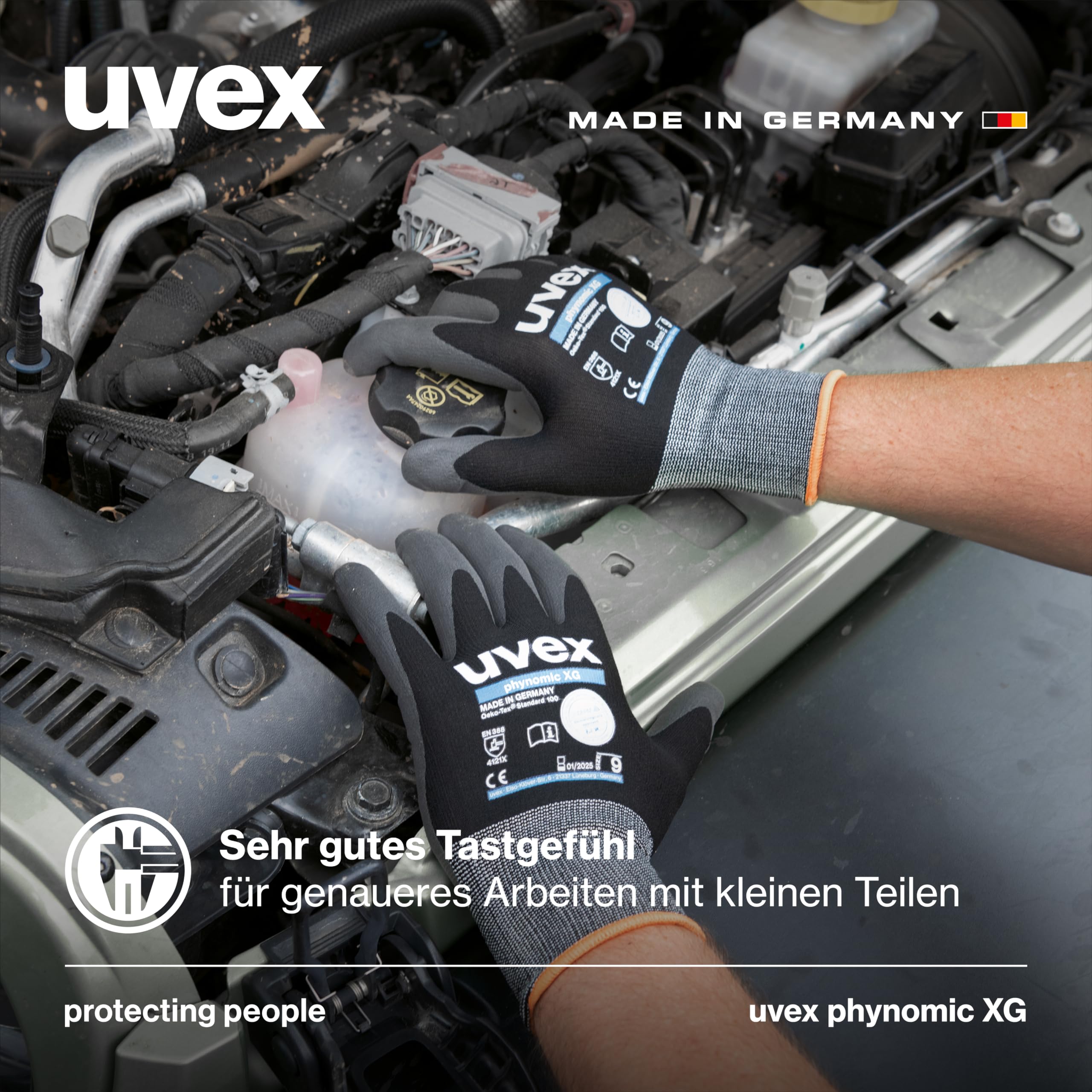 Handschoen Uvex Phynomic XG 10 zwart extra grip