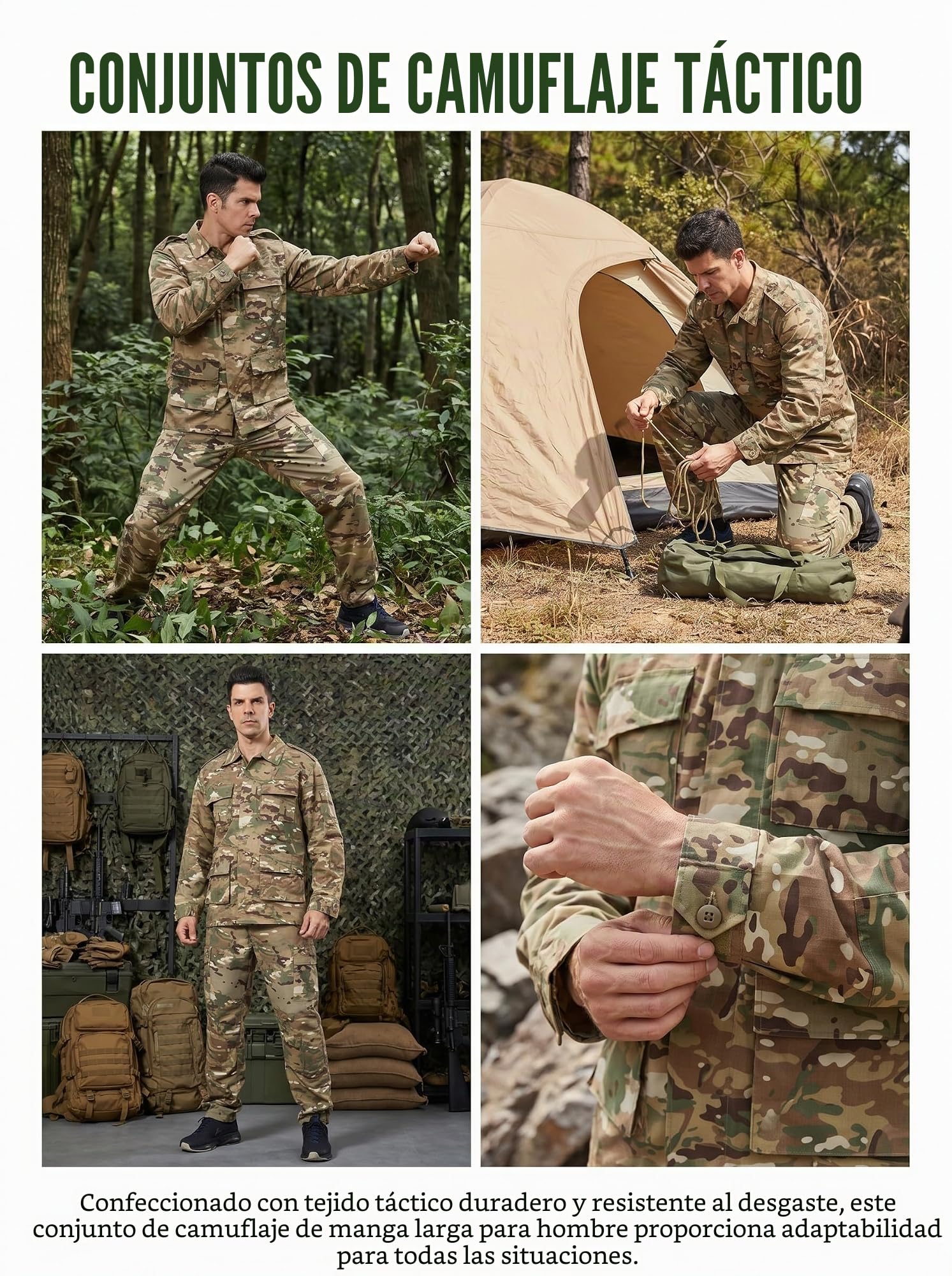 YUSHOW Malla Militar Hombre Traje Airsoft Chaqueta Táctica Manga Larga Pantalones Militar Camuflaje Paintball Uniform Caza Escalada BDU