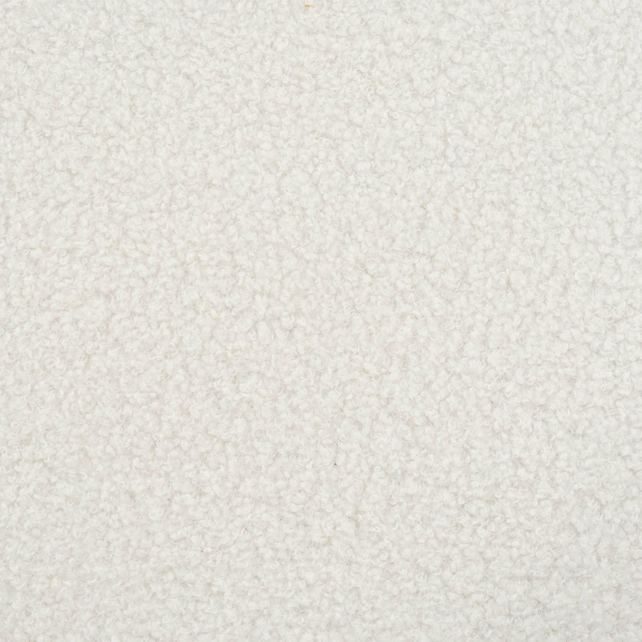 sweeek Panca in Legno di Gomma e Tessuto Bouclé, Fujo, Bianco, 121x45x45 cm