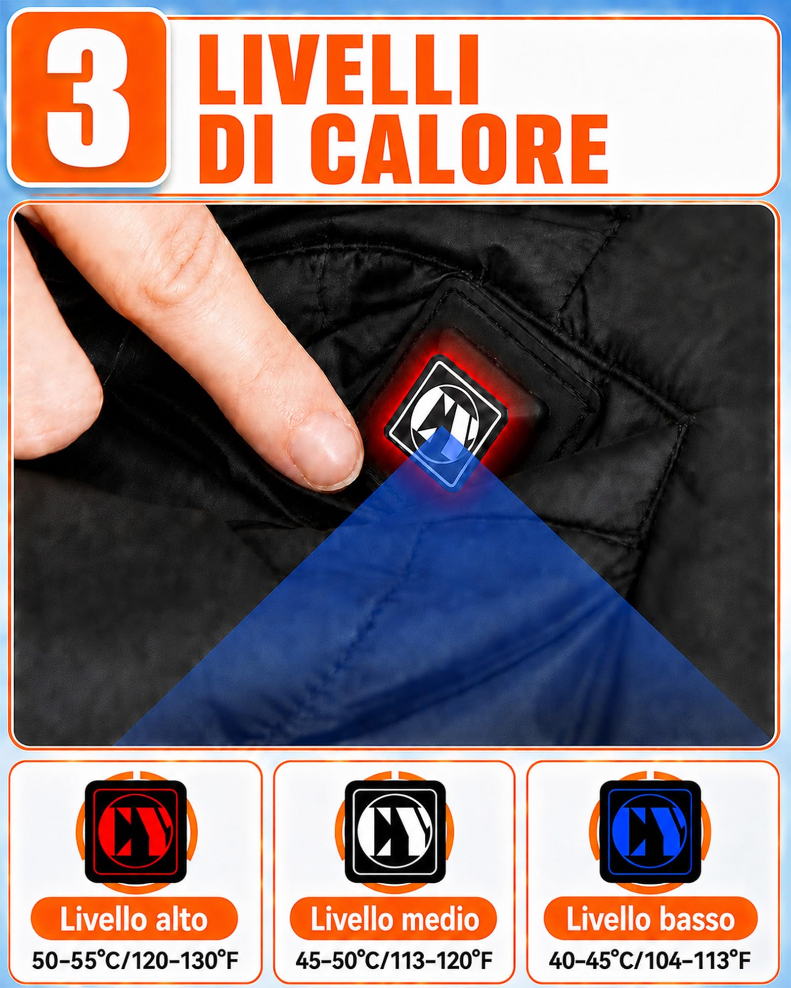 CYCYHEAT Coperta Riscaldante Elettrica Senza Fili 20000mAh 7,4V