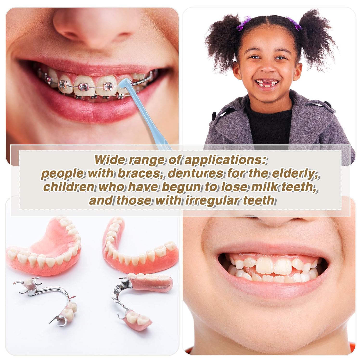 Interdental Brushes, Tooth Stain Remover Tufted Toothbrush End Tuft Tapered Trim Toothbrush Soft Trim Toothbrush Single Interspace Brush for Implants Teeth Detail Cleaning Supplies (12 Pieces) : Health & Household