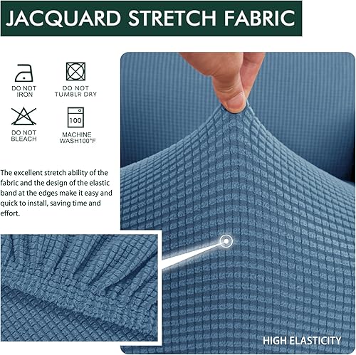 Vista 65 de Hokway Funda elástica protectora deslizante para cojines/sofá Negro