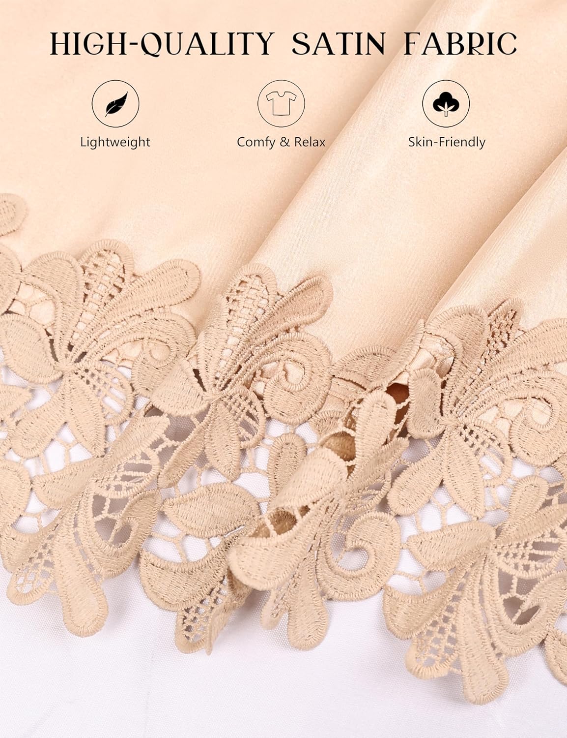 EPLAZA 2 Pcs Bride Robe for Mother of the Bride Groom with Lace Trim Satin Robe for Wedding Day Getting Ready Bridal Shower - Image 6