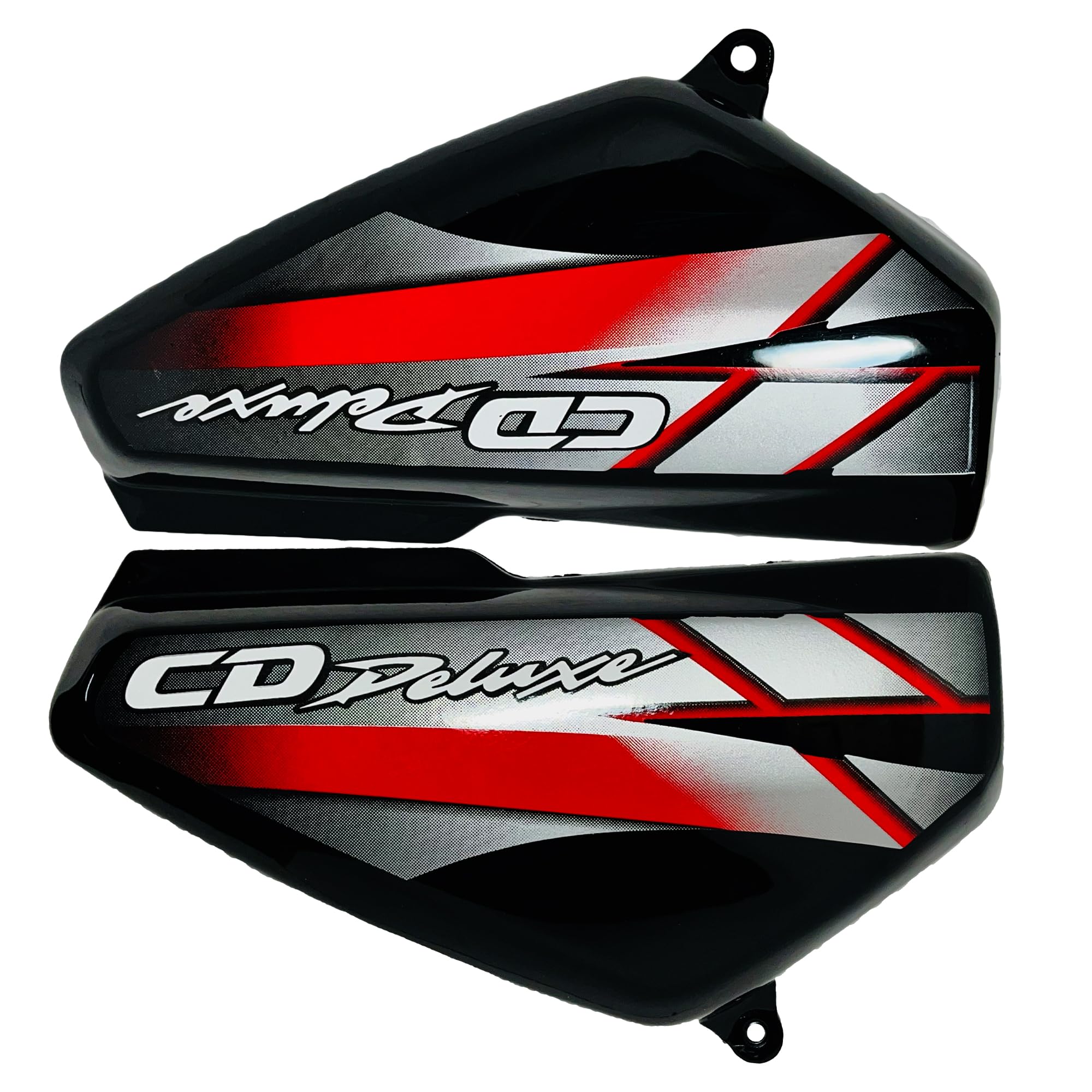 CD Deluxe 2009 Side Panel Set | Black & Red Motorcycle Side Covers