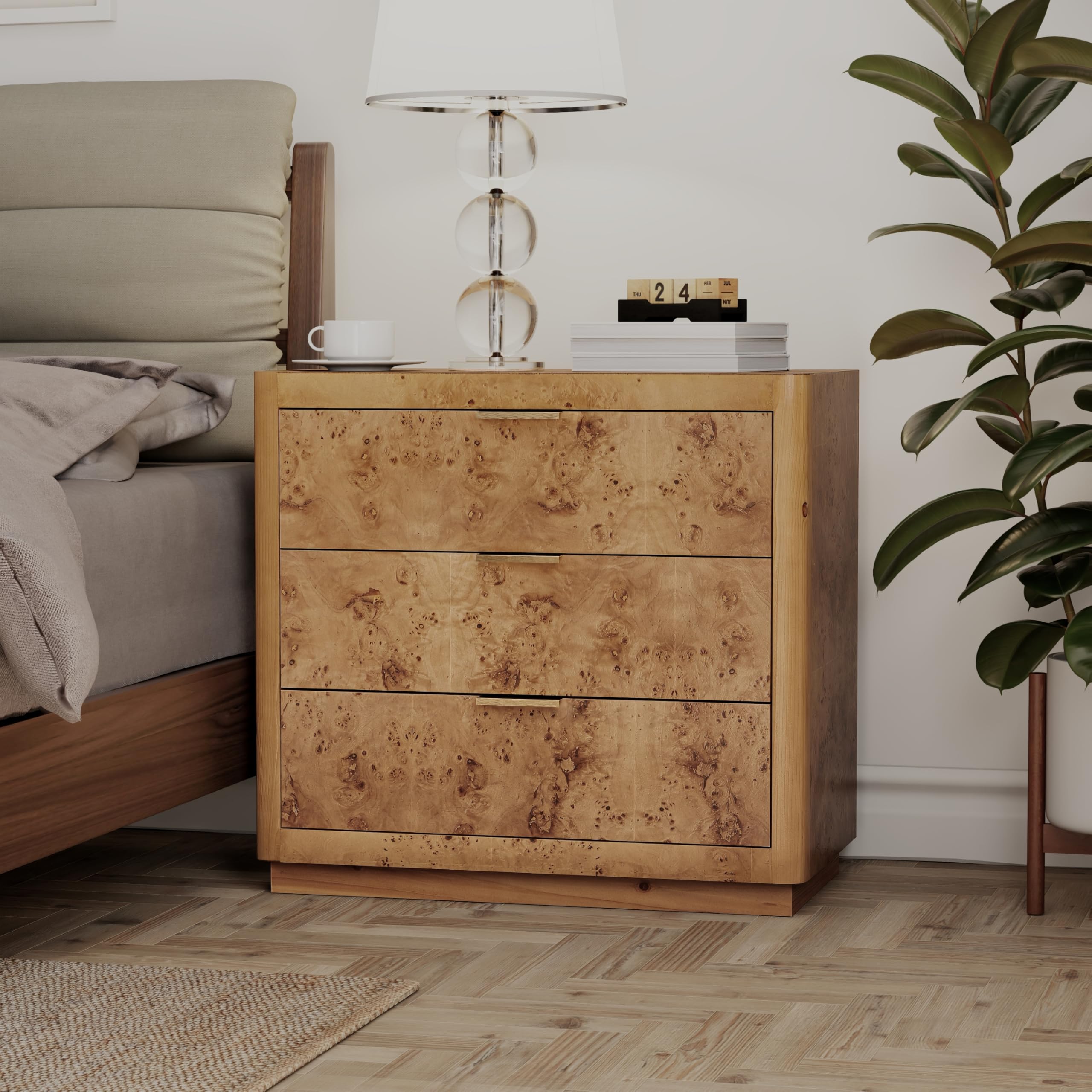 Amazon.com: COZAYH Burl Finish 3 Drawer Nightstand, Rustic Farmhouse Dresser with Metal Handles, Vintage Accent Wood Storage Bedside Table for Bedroom, Fully Assembled, Natural, Brown : Home & Kitchen Amazon.com: COZAYH Burl Finish 3 Drawer Nightstand, Rustic Farmhouse Dresser with Metal Handles, Vintage Accent Wood Storage Bedside Table for Bedroom, Fully Assembled, Natural, Brown : Home & Kitchen